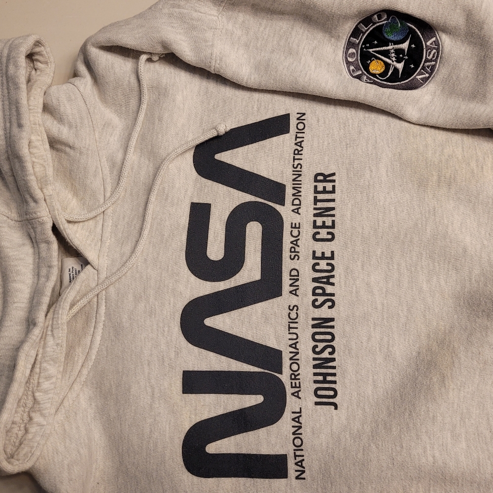 NASA Johnson Space Center Houston TX Apollo Hoodie Unisex Styling Women's XL Gra - Picture 11 of 11